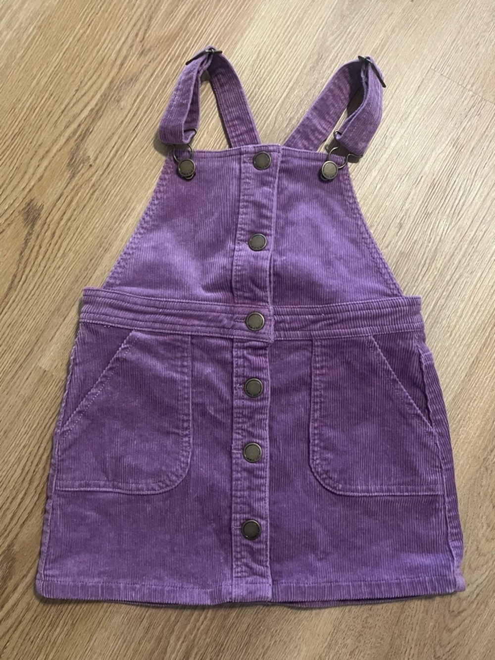 Jamie Kay Purple Corduroy Overall Dress with Front Buttons